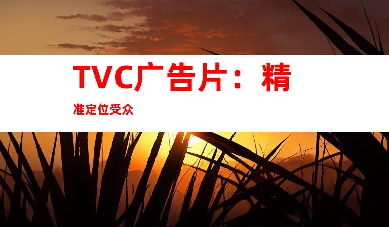 TVC广告片：精准定位受众